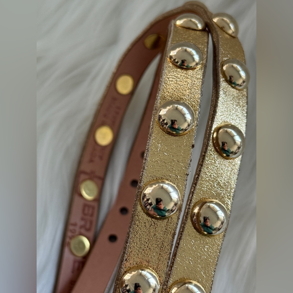🇨🇦 Brave Leather Collection - Yellow and Rounded Gold Stud Work - Picture 6 of 10